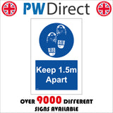 Keep 1.5m Apart Sign MA654