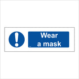 MA657 Wear A Mask Sign with Exclamation Mark