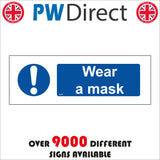 MA657 Wear A Mask Sign with Exclamation Mark