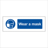 MA667 Wear A Mask Sign with Mask Face