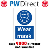 MA686 Wear Mask Sign with Mask Face
