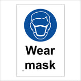MA696 Wear Mask Sign with Mask Face