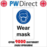 MA696 Wear Mask Sign with Mask Face