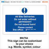 ABL006 Danger Construction Keep Out Site Safety Speed Limit Signs