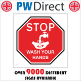 MA769 Stop Wash Your Hands Sign