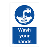 MA776 Wash Your Hands Sign with Circle Tap Hands