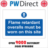 MA788 Flame Retardant Overalls Must Be Worn On Site