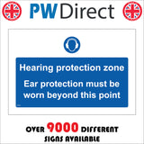 MA789 Hearing Protection Zone Ear Worn Beyond This Point
