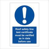 MA801 Roof Safety Line Certificate Must Be Verified In Date