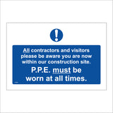 MA809 All Contractors Visitors Be Aware Construction Site PPE