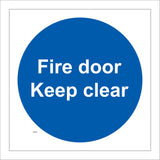 MA827 Fire Door Keep Clear No Blocking Closed Shut