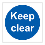 MA829 Keep Clear Door Area Escape Route Emergency Hazard