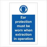 MA839 Ear Protection Must Be Worn When Extraction in Operation