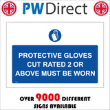 MA842 Protective Gloves Cut Rated 2 Or Above Must Be Worn