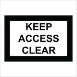 MA857 Keep Access Clear Driveway Block Entrance