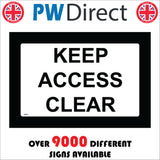 MA857 Keep Access Clear Driveway Block Entrance