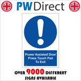 MA869 Power Assisted Door Press Touch Pad To Exit