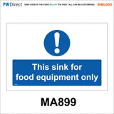 AWBL005 Made To Order Sign Wash Hands Sink Pots Utensils Raw Food