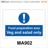 AWBL005 Made To Order Sign Wash Hands Sink Pots Utensils Raw Food