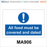 AWBL005 Made To Order Sign Wash Hands Sink Pots Utensils Raw Food