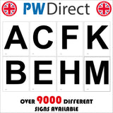 8 Dressage Arena Marker signs 150x200 approx -White With Black Text- ABCE FHKM