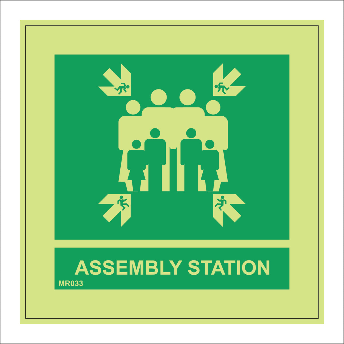 Assembly Station Sign with Arrows People – PWDirect