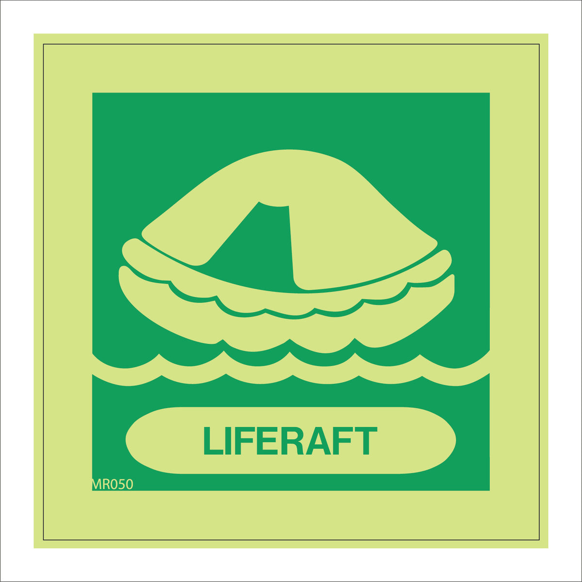 Liferaft Sign with Liferaft Waves – PWDirect