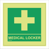 MR052 Medical Locker Sign with Cross