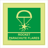 MR055 Rocket Parachute Flares Sign with Parachute Star