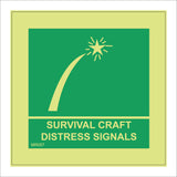 MR057 Survival Craft Distress Signals Sign with Star Streak