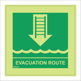 MR081 Evacuation Route Sign with Sea Arrow Ladder