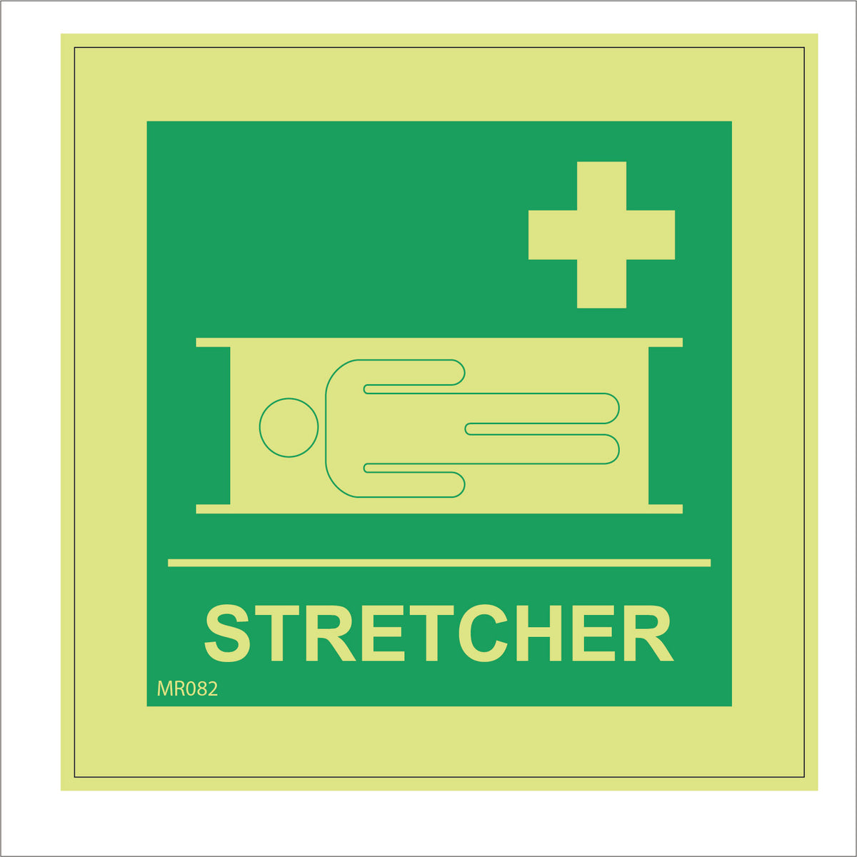Stretcher Sign with Cross Stretcher Person – PWDirect