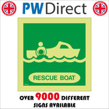 MR083 Rescue Boat Sign with Boat Person