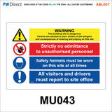 ABL007 Construction Site Safety PPE Keep Out Danger Office