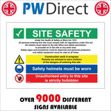 MU066 Site Safety Sign with Tick Triangle Exclamation Mark Face Circle Hand