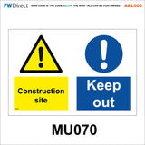 ABL006 Danger Construction Keep Out Site Safety Speed Limit Signs