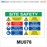 ABL006 Danger Construction Keep Out Site Safety Speed Limit Signs