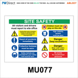 ABL007 Construction Site Safety PPE Keep Out Danger Office