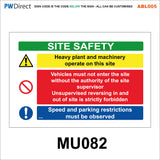 ABL005 Site Entrance Right Left Arrow Access Demolition Traffic