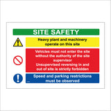 MU082 Site Safety Board Sign with Triangle Exclamation Mark Circle
