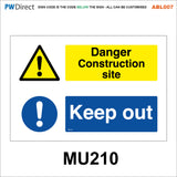 ABL007 Construction Site Safety PPE Keep Out Danger Office