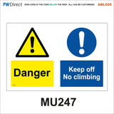 ABL006 Danger Construction Keep Out Site Safety Speed Limit Signs
