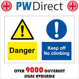 MU247 Danger Keep Off No Climbing Construction Warehouse Factory Site Unit