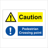 MU249 Caution Pedestrian Crossing Point