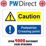 MU249 Caution Pedestrian Crossing Point