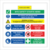 MU250 Site Safety Starts Here Logo Employer Employees Construction