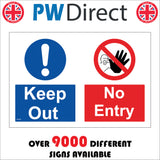 MU256 Keep Out No Entry Hand Stop