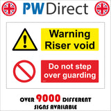 MU257 Warning Riser Void Do Not Step Over Guarding
