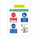 MU295 Site Safety PPE Man Logo Company Name Virus