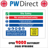 MU296 Site Safety No Entry PPE Logo Keep Out Company Name